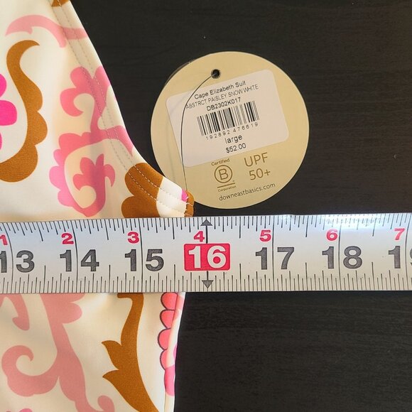 Downeast Cape Elizabeth Paisley One Piece Swimsuit L Modest NEW Soft Cup - Picture 6 of 7